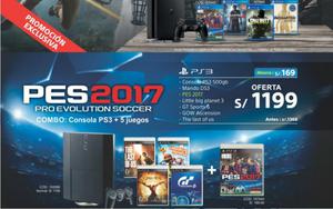 Nuevo Playstation Ps 3 con 5 Juegos