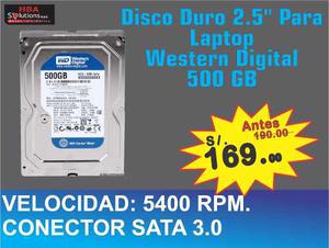 Disco Duro 500 Gb Western Digital 2.5 Pulgadas Para Laptop