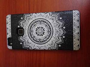 Case Para Celular P9 Lite Modelo Mandala Blanco Y Negro