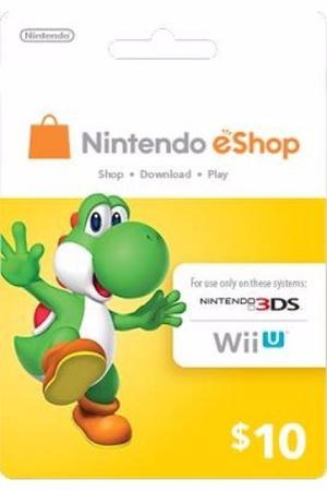De Mrcargas Nintendo Eshop $10 Card Usa 3ds Wii U Tarjeta