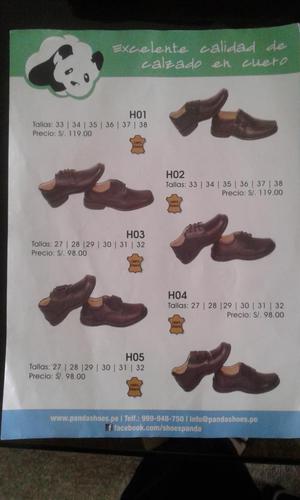 Zapatos de cuero para niños