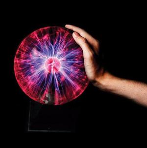 Lampara Plasma Antiestres Con Esfera Cristal Grande