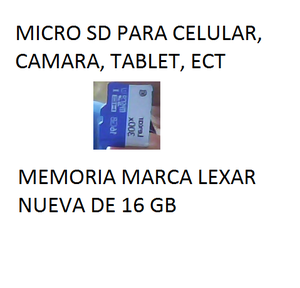 Micro SD para celular de 16 GB remato