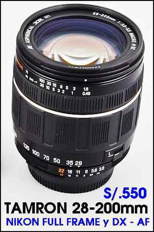 Nikon Tamron mm Full Frame Y Dx Lente