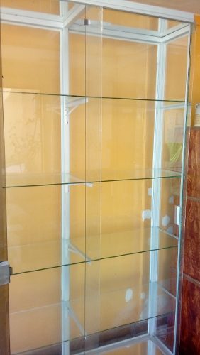 Vitrina Exhibidora De Vidrio Y Aluminio