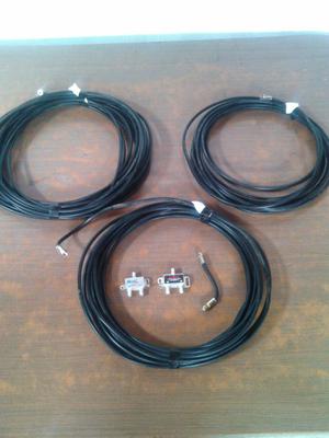Cable coaxial con conectores y triple de Cable mas TV