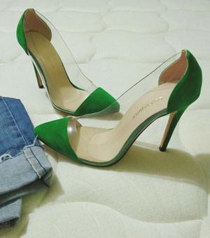 Zapatos Stiletto Verde