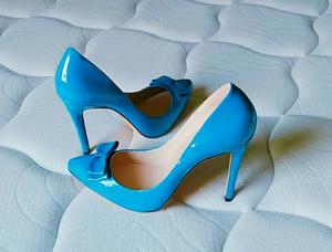 Zapatos Stilettos Azul Turquesa
