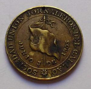 Moneda Medalla Sociedad Union Jornaleros Del Callao  Wyw