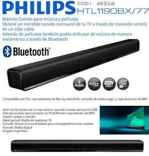 Barra De Sonido Philips 2.0 De 40 W Bluetooth.
