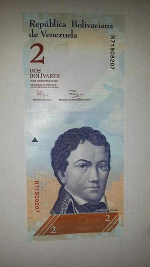 Billete de Venezuela 2 Bolívares