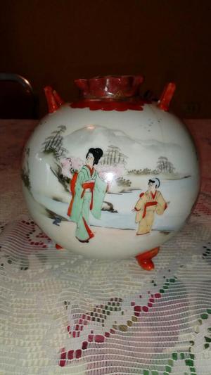 Antiguo Florero Japones de Porcelana