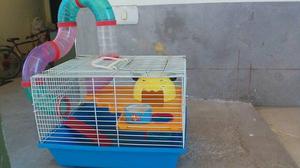 Jaula Para Hamster Dos Pisos De Segunda Con Bebedero