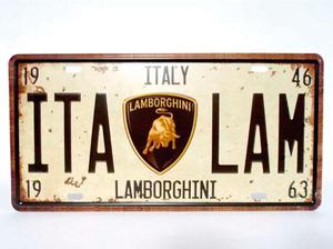 Placa Metal Lamborghini Italia Europa Placa Decorativa Autos