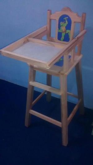 Silla de madera para bebes