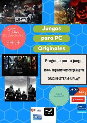 Juegos Para Pc Originales. Steam, Uplay,origin