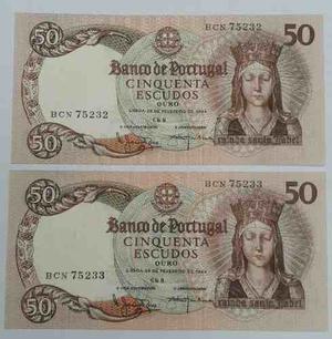 Billetes De Portugal Nros Seguidos