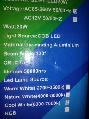 Reflector Led De 20 Watts