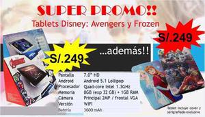Super Oferta Tablet Disney Y Avengers