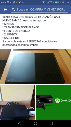 CONSOLA DE VIDEO JUEGOS / XBOX ONE