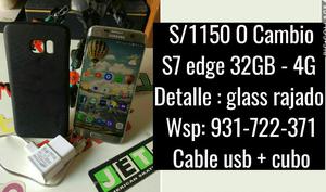 S7 Edge 32gb / Detalle Glass