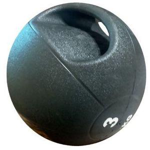 Balón Medicinal pelota con Agarre 3 kg Negro TIENDAS LA