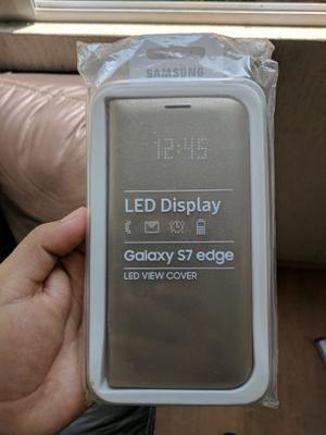 Vendo Samsung Galaxy S7 Edge Led View Cover Dorado Sellado