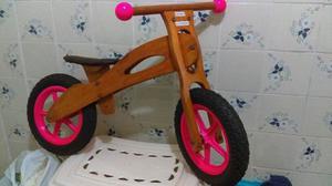 Bicicleta De Madera Niña