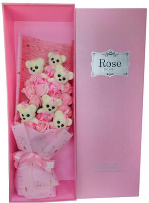 Ramo de Rosas y Ositos perfumados caja grande
