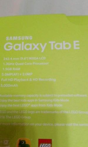 Samsung Galaxy Tab E Blanco Perla
