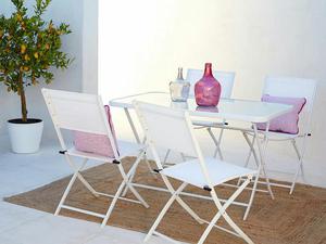 Comedor Blanco Plegable de Terraza