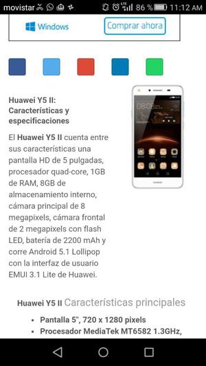 Huawei Y5 Ii Blanco