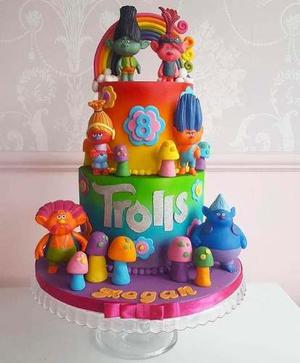 Torta Trolss Galletas Cupcake Cakepops Tematicas Decoradas