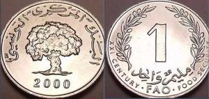 Tunez Fao 1 Millim  Moneda Nueva Unc