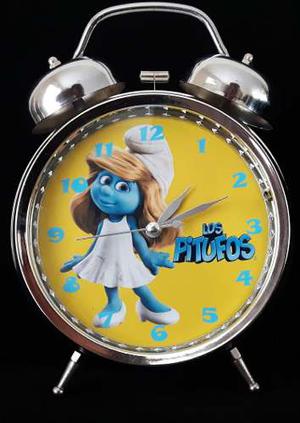 Reloj Despertador Estilo Vintage Pitufina Los Pitufos