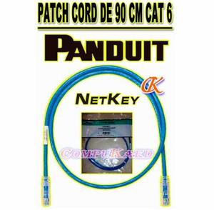 Patch Cord De 90 Cm Cat 6 Color Azul Panduit Cable De Red