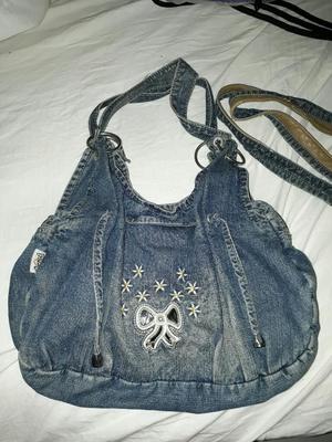 Un Bolso Tela Jean Importada