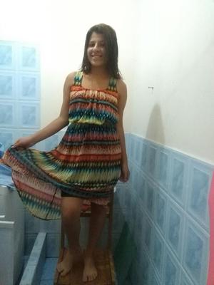 Vestido Casual de Colores, Cola de Pato