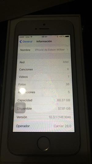 Vendo iPhone 5S de 64 Gb con Accesorios