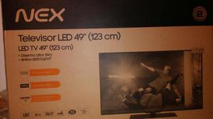 3 televisores LED marca NEX de 49 pulgadas
