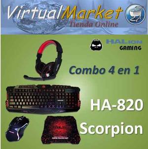 Kit Gamer Halion Ha-820 Scorpion 4 En 1