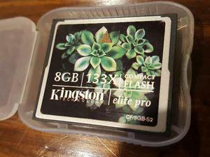 Memoria Kingston Compact Flash 8gb Elite Pro