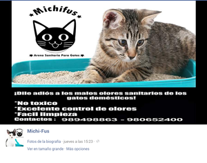 Se vende ARENA SANITARIA PARA GATO