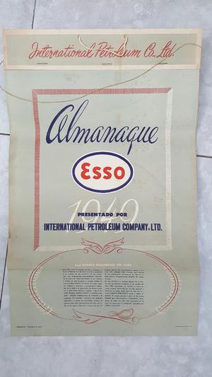 Antiguo Almanaque Esso  Gratis Envio