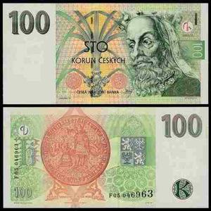 Billete De 100 Coronas De República Checa. Unc