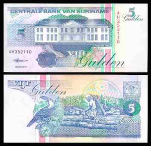 Billete De 5 Gulden De Suriname. Unc