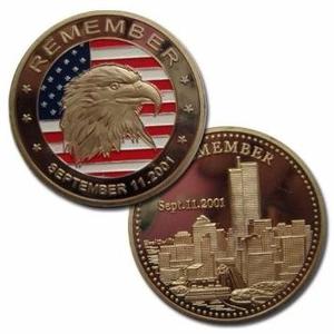 Moneda Del Wtc. 11 De Setiembre. Usa. Aguila. Memoria.