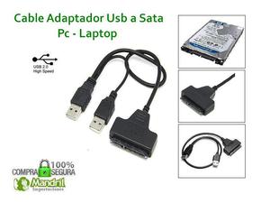 Cable Adaptador Usb A Sata Disco De 2.5' Laptop