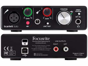 Interface De Audio Focusrite Scarlett Solo 2da Generacion