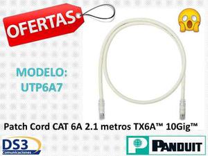 Patch Cord Cat 6a 2.1 Metros Tx6a 10gig, Blanco Panduit